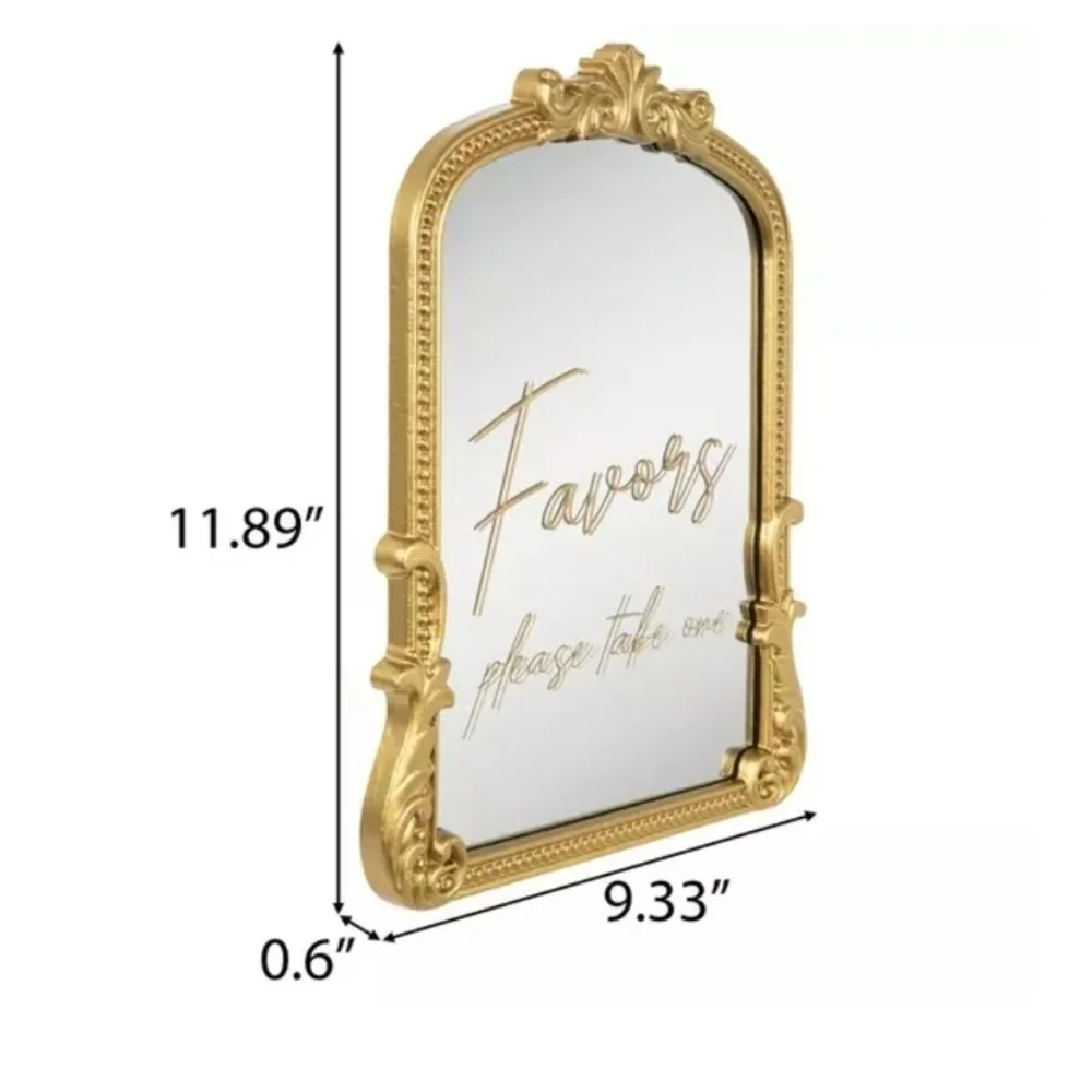 Favors Please Take One Mirror Sign Gold Tone Frame New